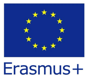 Logo for Erasmus + En ring med gule stjerner på en blå bakgrunn