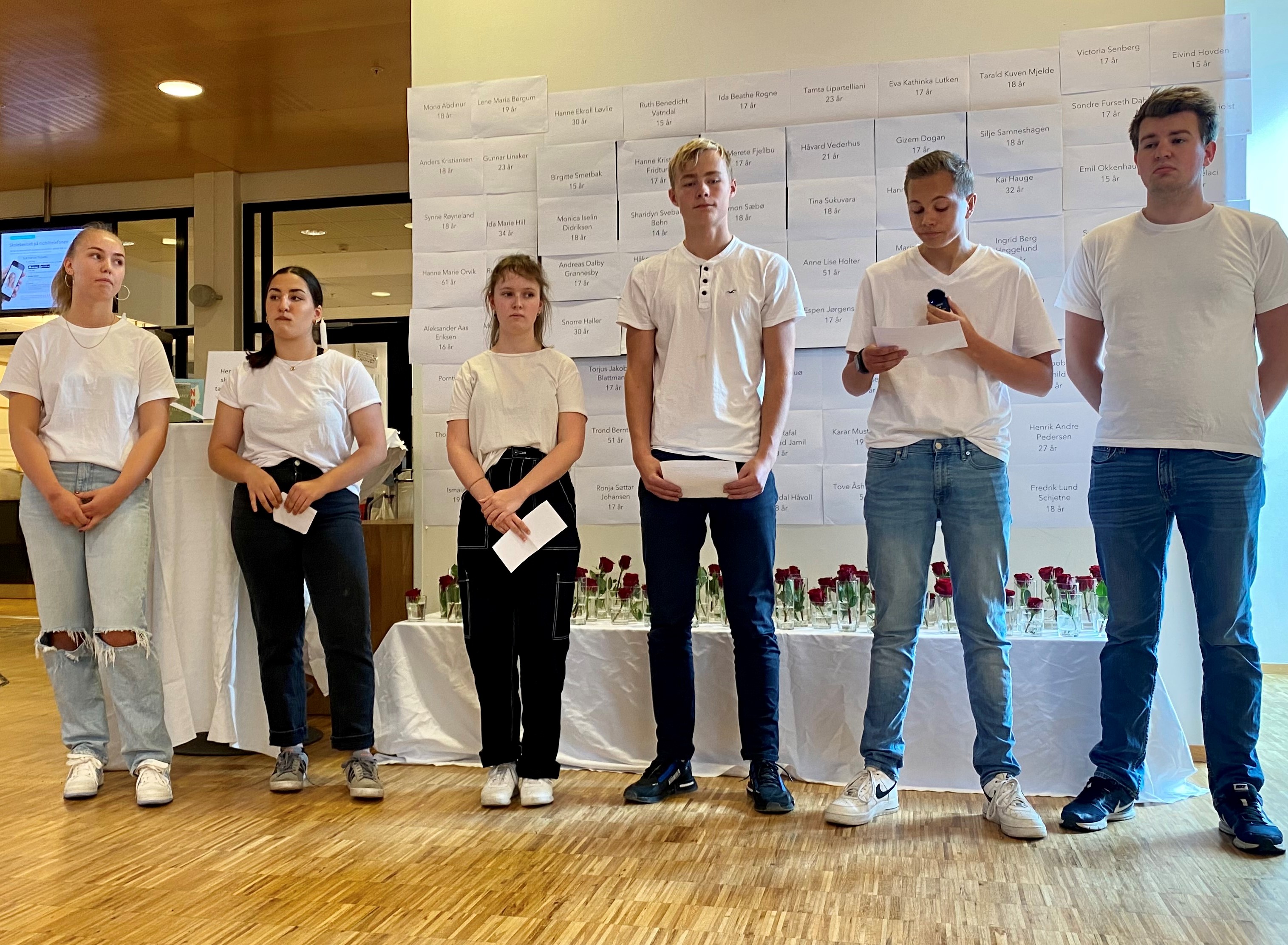 Elevrådsstyret holdt minneord