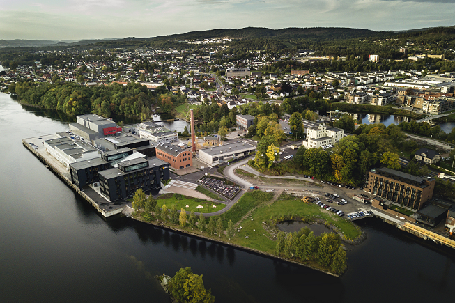Oversiktsbilde av Skien videregående skole