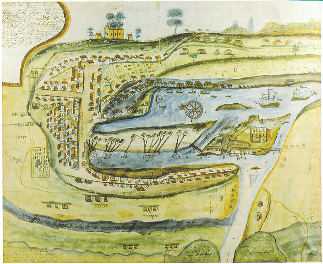 gammelt kart over Skien